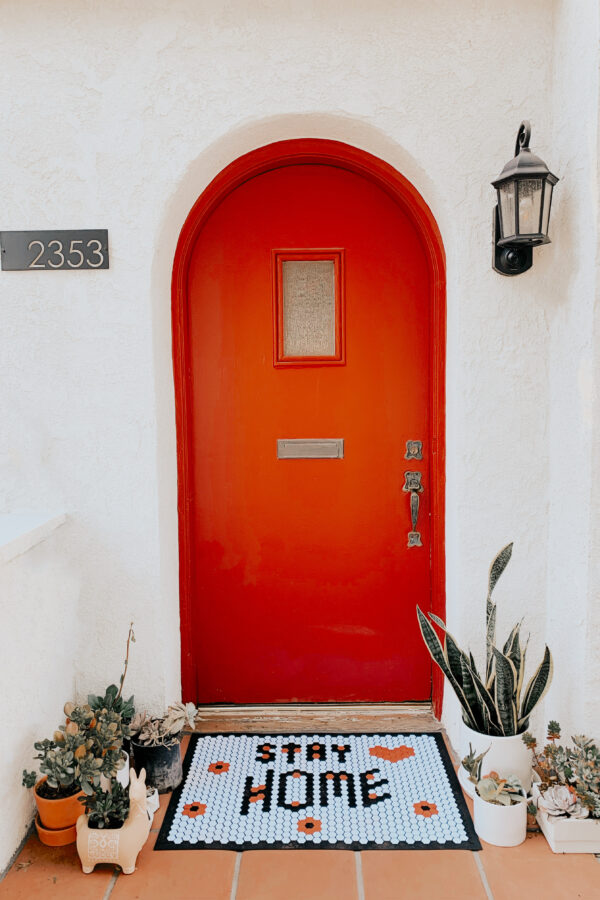Front red door