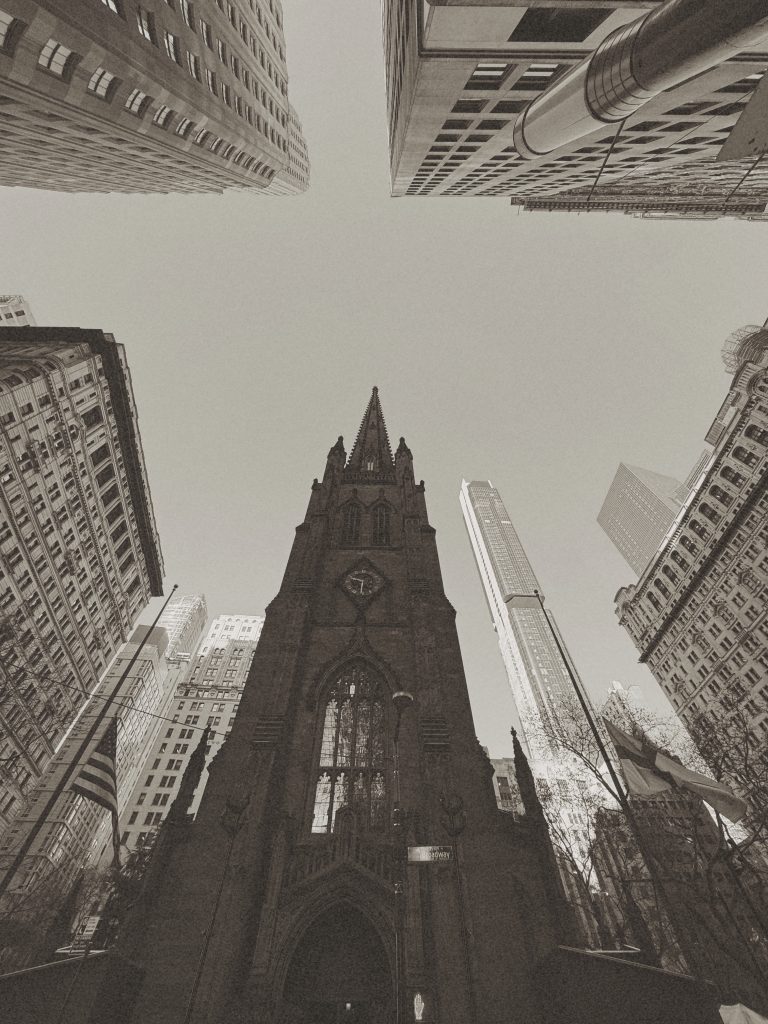 Trinity Church in Financial District New York
