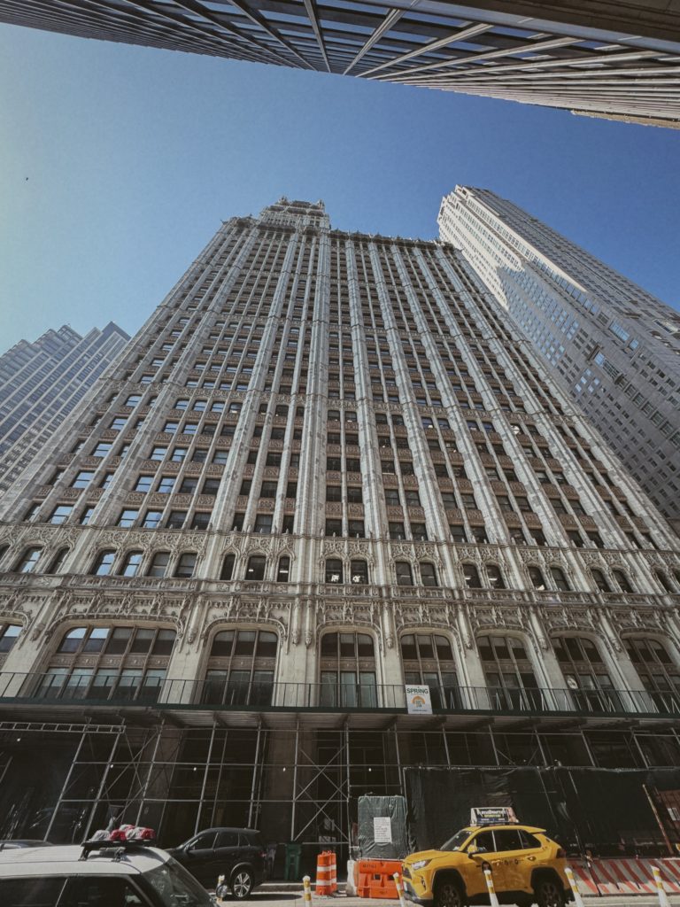 Historic architecture in Lower Manhattan near Tribeca New York walking tour route