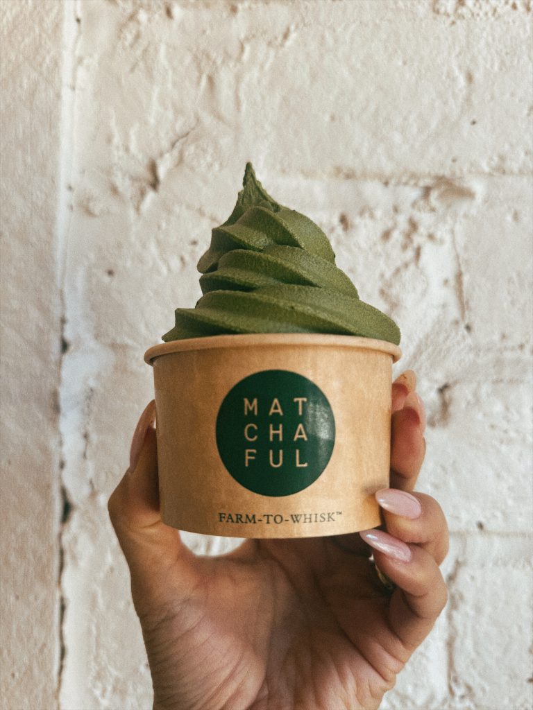 matcha soft serve at Matchaful Williamsburg Brooklyn