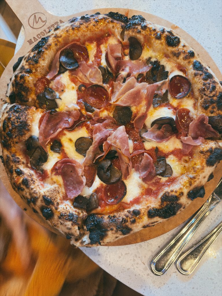 Neapolitan pizza at Macoletta Williamsburg Brooklyn