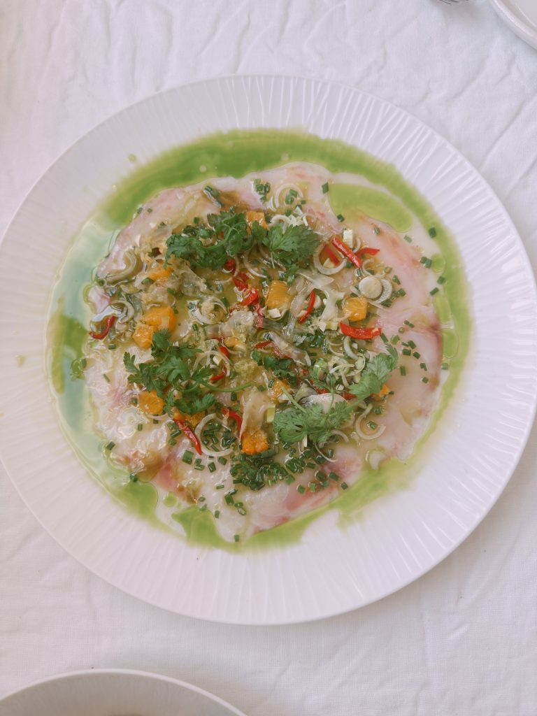Sea Bass Carpaccio at Mia's Restaurant