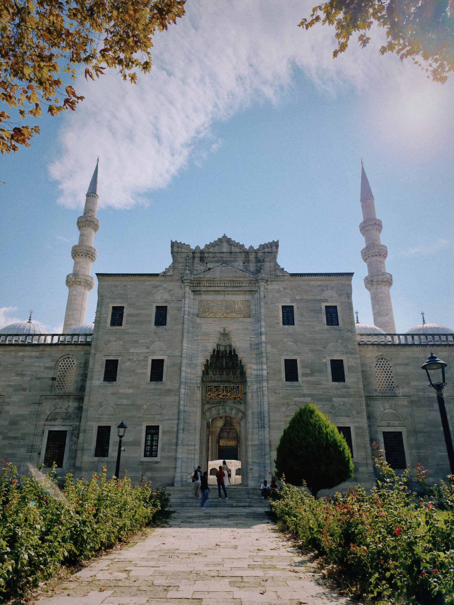 Süleymaniye Mosque courtyard and domes in Istanbul